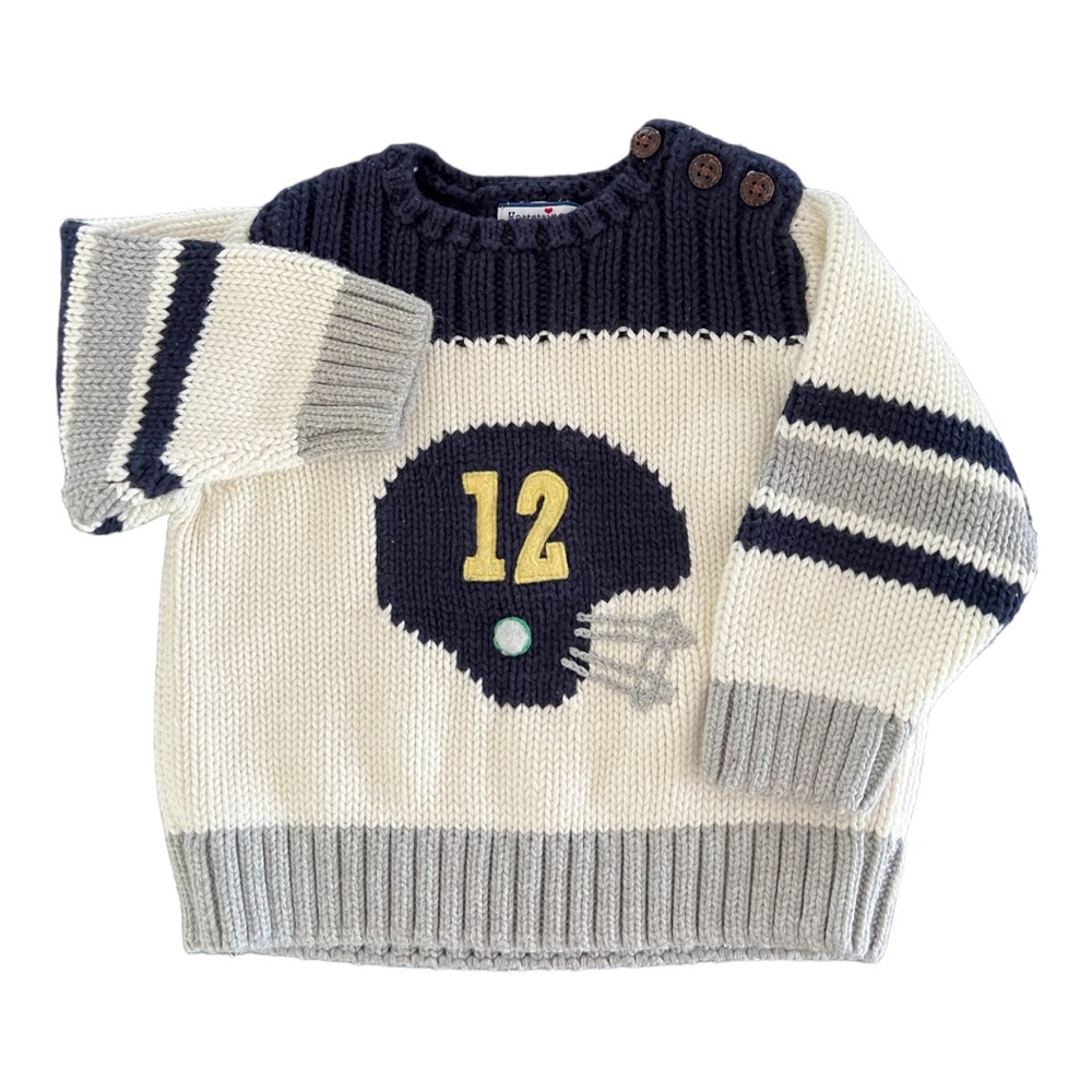 Hartstrings  boys sweater football themed cotton New